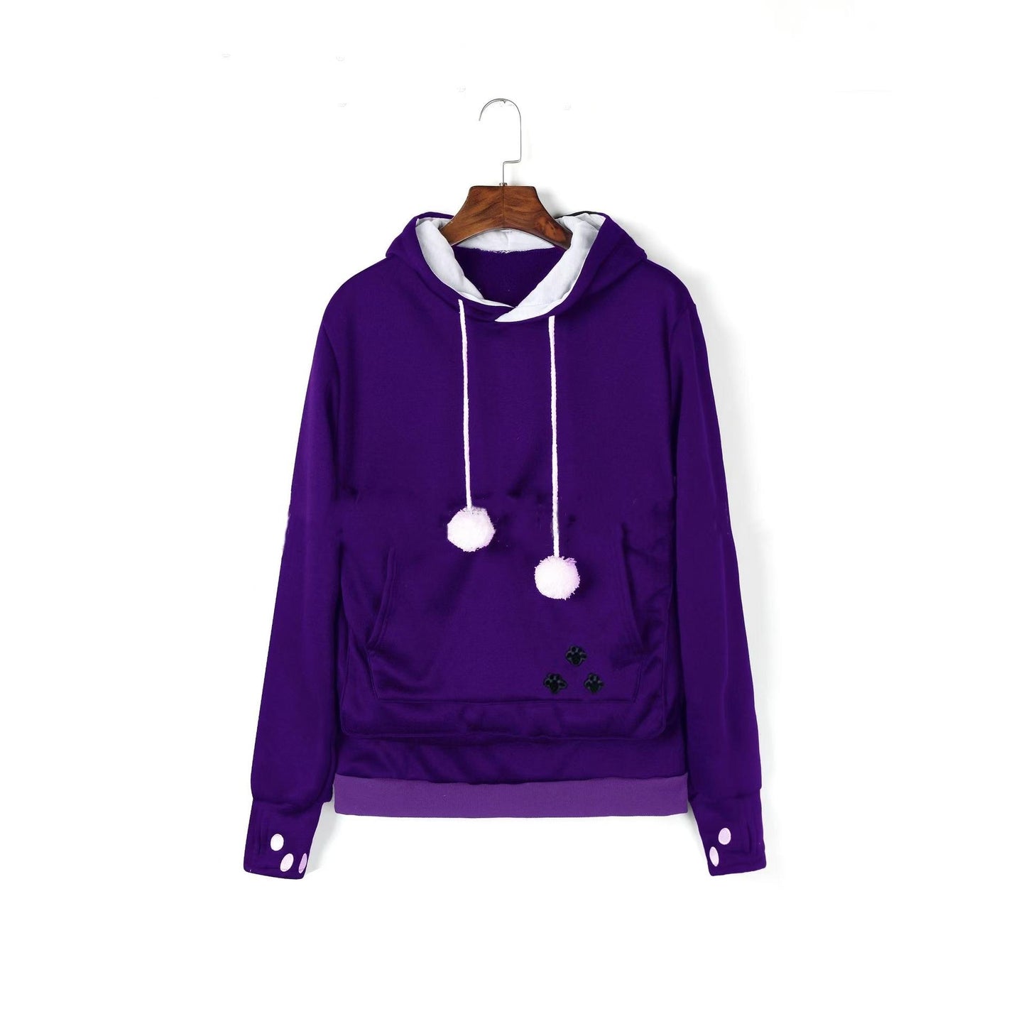 GUJI—335 Meow Planet Show Cat-Dog Fleece-Lined Hoodie For Women