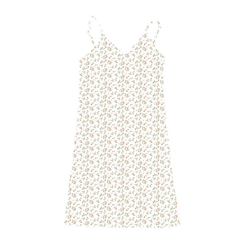 GUJI—247 Vintage Floral Spaghetti Strap Dress