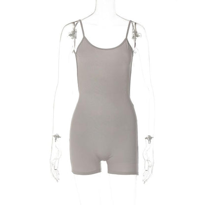 GUJI—266 U-Neck Slim-Fit Strappy Sports Jumpsuit