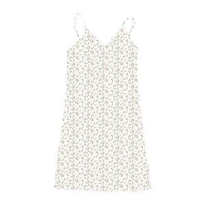 GUJI—330 Fashion V-Neck Floral Print Spaghetti Strap Dress