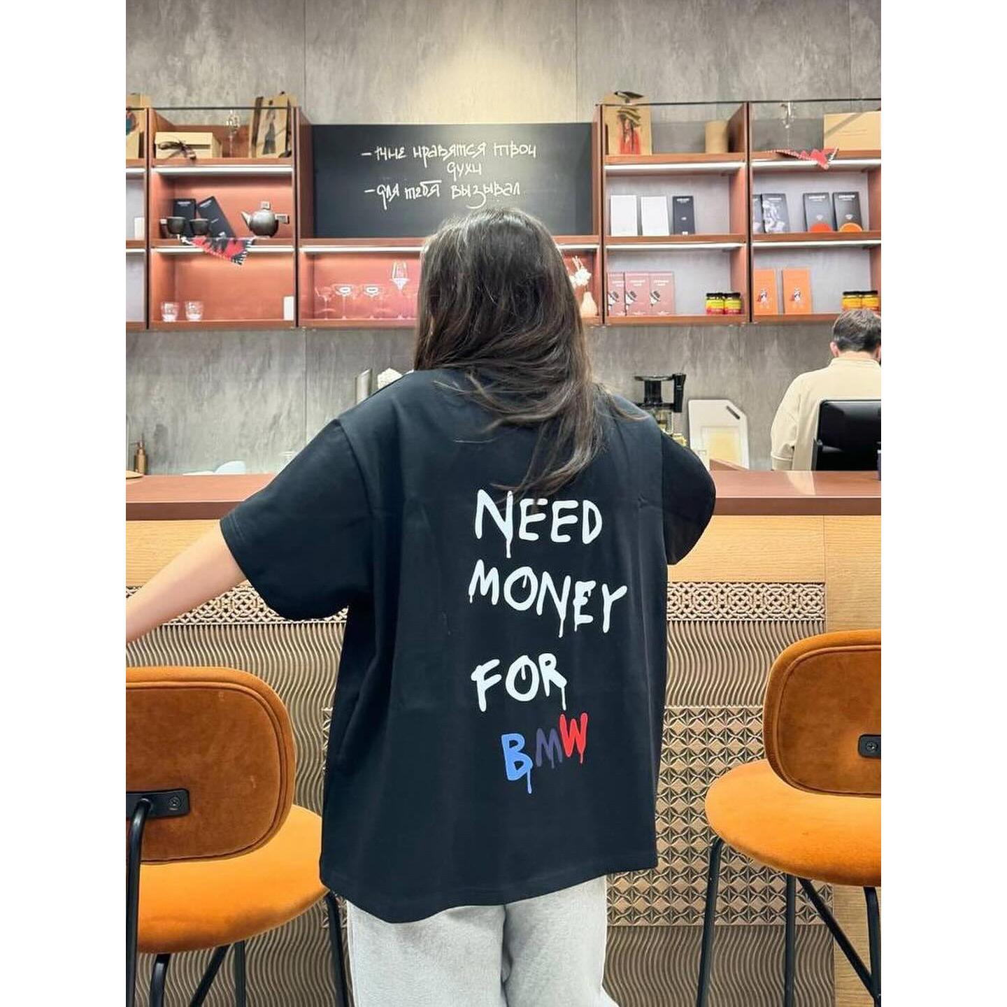 GUJI—-71 Hot-Selling Loose Round Neck Casual Short Sleeve T-Shirt With Dripping Letter Print For Women Wholesalefashion