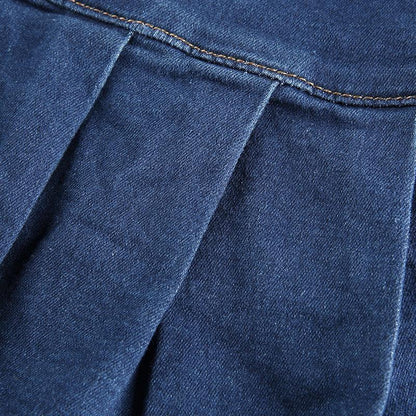 GUJI—-91 New Women's Denim Skirt Cropped Denimfashion Midi Skirt cropped denim