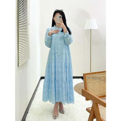 GUJI—30 Fashionable Women's Embroidered Lace Dress Pretty Dress Fashion she in