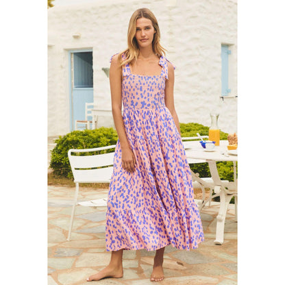 GUJI—246 Sleeveless Printed Maxi Dress rula clothes work dress