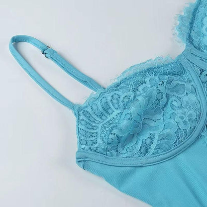 GUJI—51 Lace Hollow-Out Bustier Strap Sexy Innerwearfashion