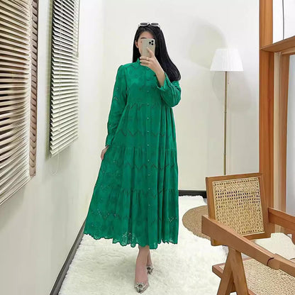 GUJI—30 Fashionable Women's Embroidered Lace Dress Pretty Dress Fashion she in