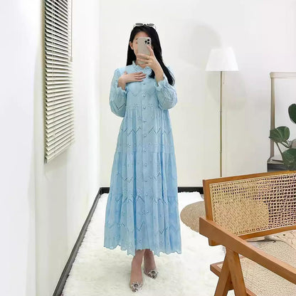 GUJI—30 Fashionable Women's Embroidered Lace Dress Pretty Dress Fashion she in